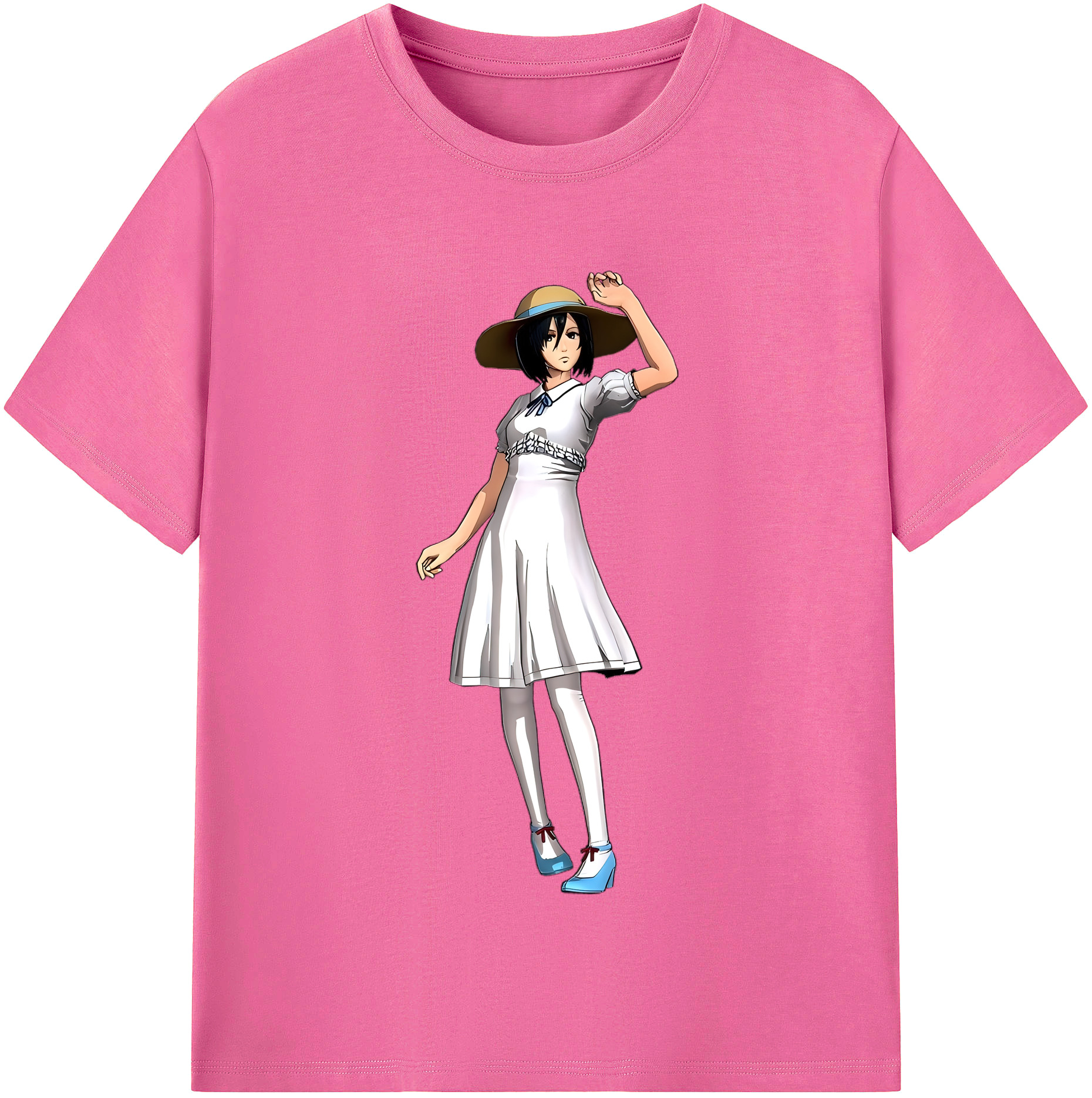 （画像用） 進撃の巨人 ミカサ·アッカーマン Attack on Titan Mikasa Ackerman レディースカジュアルプリントTシャツ（綿100％）